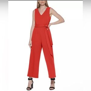 Calvin Klein Crimson Red Jumpsuit
